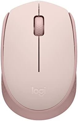 Logitech M170 Wireless Mouse for PC, Mac, Laptop, 2.4 GHz with USB Mini Receiver, Optical Tracking, 12-Months Battery Life, Ambidextrous - Rose