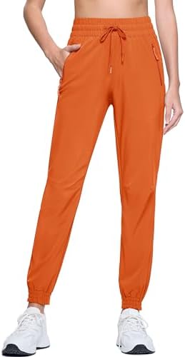 MAGCOMSEN Women's Hiking Pants Lightweight Quick Dry Water Resistant Joggers with Pockets Athletic, Travel, Outdoor