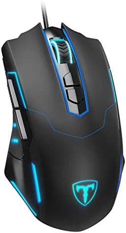 WEEMSBOX Wired Gaming Mouse [Breathing RGB LED] [Plug Play] High-Precision Adjustable 7200 DPI, 7 Programmable Buttons, Ergonomic Computer USB Mice for Windows/PC/Mac/Laptop Gamer