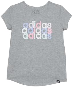 adidas Girls' Short Sleeve Cotton Essential T-Shirt Top