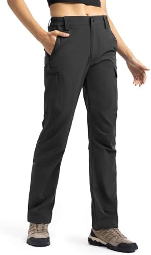 Moosehill Women's Hiking Cargo Pants Lightweight Work Travel Pants Quick Dry Casual Summer Pants for Women with 5 Pockets