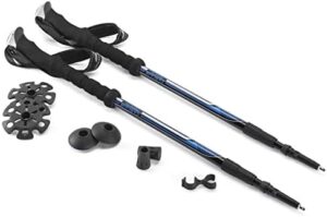 Cascade Mountain Tech Lightweight Aircraft-Grade Aluminum Trekking Poles with Extended Down Grip Plus Tip Kit