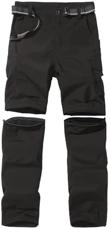 Boy's Outdoor Quick Dry Pants Kids' Cargo Pant Casual Hiking Climbing Convertible Trouser Fishing Pants