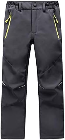 LANBAOSI Kids Boys Girls Waterproof Outdoor Hiking Pants Warm Fleece Lined