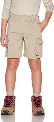 CQR Kids Youth Pull on Cargo Shorts, Outdoor Camping Hiking Shorts, Lightweight Elastic Waist Athletic Short with Pockets