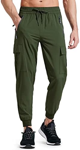 Libin Men's Lightweight Joggers Quick Dry Cargo Hiking Pants Track Running Workout Athletic Travel Golf Casual Outdoor Pants