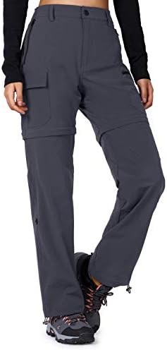 Cycorld Women's-Hiking-Pants-Convertible Quick-Dry-Stretch-Lightweight Zip-Off Outdoor Pants with 5 Deep Pocket