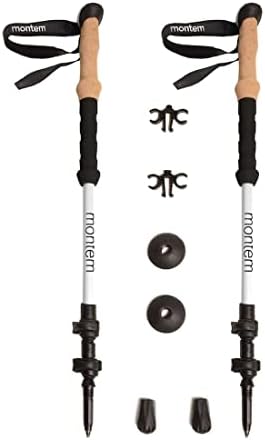 Montem Ultra Strong Trekking, Walking, and Hiking Poles - One Pair (2 Poles) - Collapsible, Lightweight, Quick Locking, and Ultra Durable