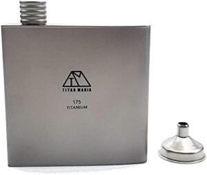 Titanium Hip Flask 175ml, With Funnel, Skittle, Ultra Lightweight, Sturdy, Outdoor Gear, Camping Equipment