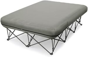 KAMPKEEPER Camping Cot,Folding Camping Bed with Inflatable Air Mattress and Carry Bag,for Outdoor Travel Camp Beach Vacation,(not Included The Airpump)