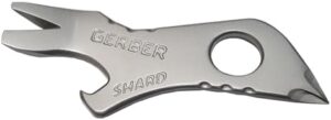 Gerber Gear Shard Keychain - Multitool Keychain with Bottle Opener, Screwdriver, and Wire Stripper - EDC Gear and Equipment - Silver