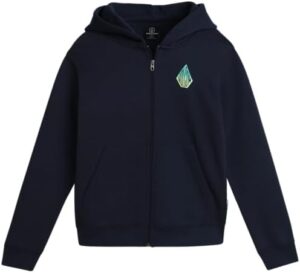 Volcom Boys' Hoodie - Fleece Full Zip Up Hoodie Sweatshirt with Back Graphic - Stylish Hooded Sweatshirt for Boys (8-16)