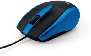 Verbatim Wired USB Computer Mouse - Corded USB Mouse for Laptops and PCs - Right or Left Hand Use, Blue 99743, 1.4" x 2.4" x 3.9"