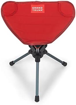 GRAND TRUNK Compass 360° Stool | Clay Red | Portable Swivel Stool | Carry Bag Included | Lightweight, Waterproof, Foldable | Outdoor Travel Gear | Camping, Fishing, Hunting, Sports Games