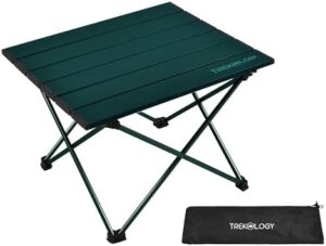 TREKOLOGY TALU Portable Folding Beach Table - Lightweight Travel Camp Table | Small Camping Table for Outdoor Adventures | Foldable, Compact, and Sturdy - Perfect for Camping, Picnic, Beach Trips