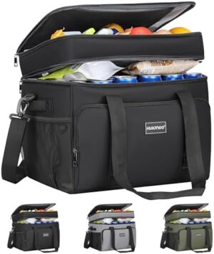 Insulated Soft Cooler Bag, Large Ice Coolers Soft Sided Ice Chest for Beach, Collapsible and Portable