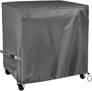 Cooler Cart Cover - Universal Fit for Most 80 QT,Waterproof Thickened Fabric,Rolling Cooler (Patio Cooler,Beverage Cart, Rolling Ice Chest) Protective Cover (Grey)