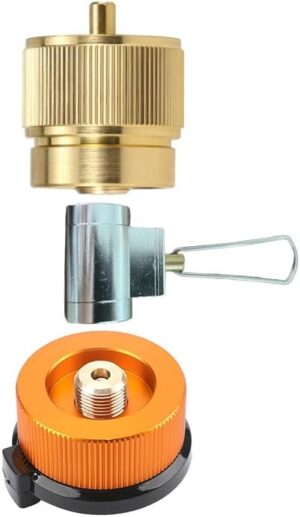 Butane Filling Adapter, Camping Stove Burner Gas Filling Adapter, Butane Propane Adapter with Exhaust Pressure Button, Very Suitable for Propane Tank/Camping Stove Adapter.