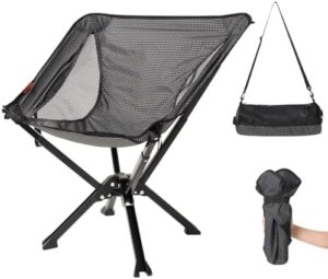 Portable Chair with Carry Bag - Durable and Ultra-Light Folding Chair for Camping - Supports 300 Lbs - Perfect for Outdoor Adventures