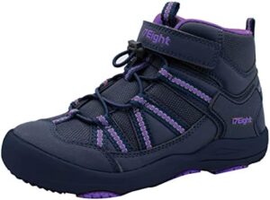 i78 Kids Boys Girls Boots Synthetic Leather Mid Sneakers Non-Slip Lightweight for Outdoor Running Trekking Trail Walking Sport Hook and loop Anti Collision