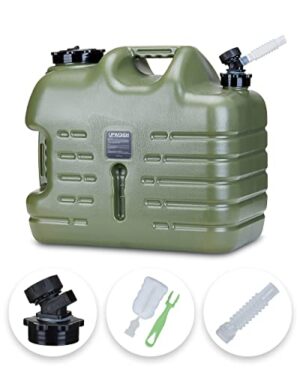 Camping Water Container, 6.6 Gallon Big Water Jug(25L), Truly No Leakage Water Storage, Military Green Water Tank,BPA Free Overlanding Gear