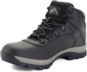 CC-Los Men's Waterproof Hiking Boots Mid-top Boots Lightweight Non-slip High-Traction Grip 7.5-14