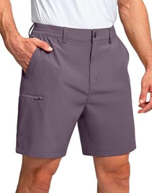 Pinkbomb Men's Golf Shorts with 6 Pockets Stretch Quick Dry Hiking Work Dress Shorts for Men