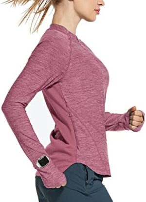 BALEAF Women's Long Sleeve Running Shirts Quick Dry Lightweight Pullover Workout Tops Athletic T-Shirts Moisture Wicking