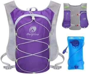 Small Water Backpack, Festival Hydration Vest, Hydro Pack with 2L Water Bladder, Lightweight Hydropack Running Water Vest for Women Men Runners Hiking Camping Biking Climbing