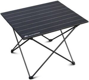 SHELTER Camping Table, Compact Folding Camp Table, Foldable Camping Tables with Carry Bag, Ultralight Portable Aluminum Table for Hiking, Picnic, BBQ, Outdoor Cooking, Travel, Beach Table