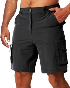 Mens Stretch Cargo Shorts 9 inch Quick Dry Casual Work Shorts Men Summer Lightweight Fishing Hiking Shorts