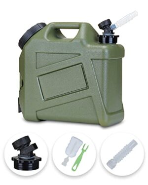 Camping Water Container, 2.6 Gallon Water Containers Jug, Truly No Leakage Water Storage, Military Green Water Tank,BPA Free Portable Emergency Water Storage for Camping, Hiking