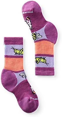 Smartwool Kids' Hike Full Cushion Merino Wool Garden Bugs Pattern Crew Socks