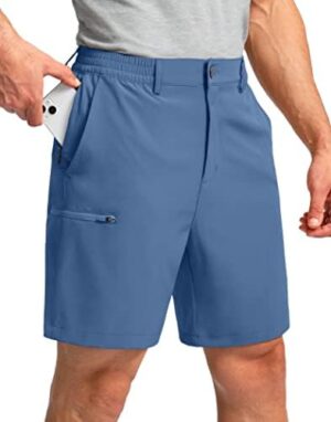 Pinkbomb Men's Golf Shorts with 6 Pockets Stretch Quick Dry Hiking Work Dress Shorts for Men