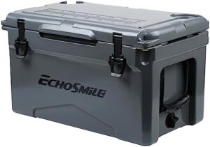 EchoSmile 30/35/40 Quart Rotomolded Cooler, 5 Days Protale Ice Cooler, Ice Chest Suit for BBQ, Camping, Pincnic, and Other Outdoor Activities