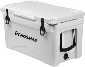 EchoSmile 30/35/40 Quart Rotomolded Cooler, 5 Days Protale Ice Cooler, Ice Chest Suit for BBQ, Camping, Pincnic, and Other Outdoor Activities