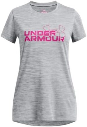 Under Armour Girls' Tech Twist Wordmark Logo Short Sleeve T Shirt