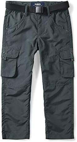 OCHENTA Men's & Boy's Pull on Casual Cargo Hiking Pants, Quick Dry Outdoor Camping Fishing