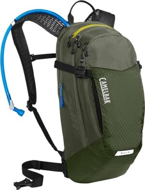 CamelBak M.U.L.E. 12 Mountain Biking Hydration Backpack - Easy Refilling Hydration Backpack - Magnetic Tube Trap 100oz