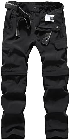 DAFENGEA Kids Hiking Cargo Pants Quick Dry Casual Outdoor Hiking Convertible Trousers