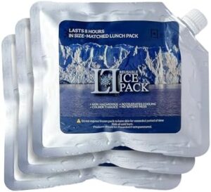 Chill Ice Packs - Pack of 5 - Reusable Freezer Packs - Ideal for Coolers, Picnics, Camping and Lunch Box