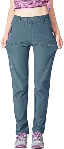 Rdruko Women's Outdoor Hiking Pants Lightweight Quick Dry Water Resistant Travel Fishing Pants with Pockets