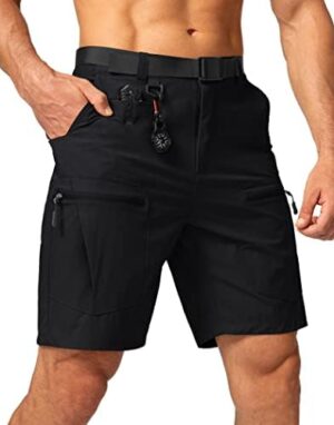 Men's Hiking Cargo Shorts Stretch Quick Dry Outdoor Tactical Shorts for Men with Multi Pocket for Fishing Casual