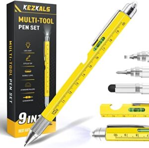 KEZKALS Birthday Gifts for Men, 9 in 1 Multitool Pen Gifts for Him, Gifts for Him, Cool Stuff Men Gifts for Boyfriend, Husband, Grandpa, Friends, Gifts for Men Who Want Nothing, Gadget Tool for Men