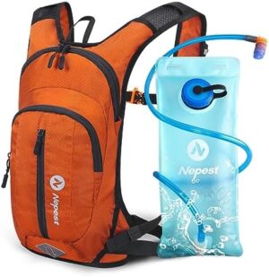 Hydration Pack Backpack for Women & Men, Lightweight Water Backpack with 2L Water Bladder for Hiking Cycling Running Biking