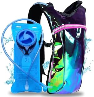 Sojourner Hydration Pack, Hydration Backpack - Water Backpack with 2l Hydration Bladder, Festival Essential - Rave Hydration Pack Hydropack Hydro for hiking, running, biking, festival gear