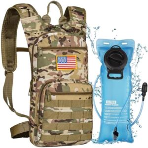 NOOLA 3L Hydration Backpack, Water Backpack with TPU Water Bladder, Tactical Hydration Pack for Men Women, Perfect Molle Water Backpack for Hiking, Biking, and Hunting