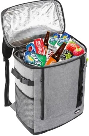 Camping Cooler Backpack Insulated Leak Proof Travel Cooler Bag for Keeping Food Hot or Cold, 30 cans Portable Cooler Bag for Camping Picnic Hiking Barbecue Parties, and Sports Events