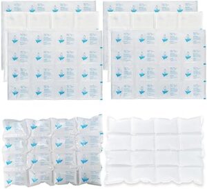 Ice Packs for Shipping & Coolers Dry Ice Pack for Shipping Frozen Food Cold Pack for Lunch Box, Long Lasting Cold Reusable Ice Pack Sheets for Mailing Perishables (6 Sheets x 16 Cells)