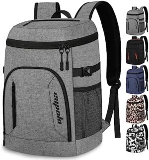 Cooler Backpack 30 Cans, Insulated Backpack Cooler Leak Proof Large Capacity Thermal Bag Beverage Soft Cooler Bag Lunch Camping Travel Picnic Hiking for Men Women